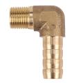 8mm Hosex3/8"male Thread 90 Degree Brass Elbow Barb Coupler Connector