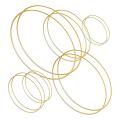 12 Pcs 6 Sizes Gold Dream Catcher Metal Rings Floral Hoops Wreath