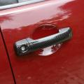 Car Exterior Door Handle Decorative Cover Trim 4pcs,abs Carbon Fiber