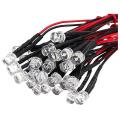 Wiring Led Lot Size: 5mm Flat Top Color:red Qty:10pcs