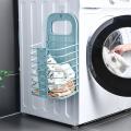 Wall Mounted Foldable Laundry Basket Dirty Clothes Storage Basket -e