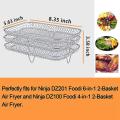 Air Fryer Rack for Ninja Foodi Dz201 Dz100, Multi-layer Dehydrator