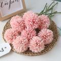 Artificial Flowers Chrysanthemum Ball Flowers Bouquet 10pcs (pink)
