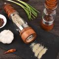 3pcs Wooden Salt and Pepper Grinder Set Adjustable Coarseness