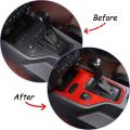 For Ford Ranger 2015-2021 Car Gear Shift Panel Cover, Red