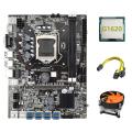 Motherboard 8xpcie to Usb+g1620 Cpu+6pin to Dual 8pin Cable+fan