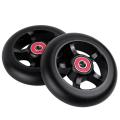 2pcs 100mm Scooter Wheels with Bearings Aluminum Scooter Parts,black