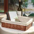 Handmade Wicker Bread Basket for Home Candy Sundries Organizer