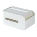 Tissue Box Multifunctional Remote Control Storage Drawer White