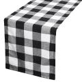 13x70inch Black and White Plaid Table Runner,for Party Home Decor