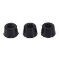 60 Pcs Tapered Black Rubber Feet Bumper Pad Washer 15mmx10mm