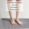 Tpe Bathroom Floor Shower Mats Anti Slip with Suction Cups Khaki