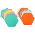 5pcs Hexagon Board Hexagonal Felt Sticker Board Orange Gray Series