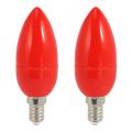 2x Led Candle Light Bulbs Red Fortune Lamp God Lights,e14