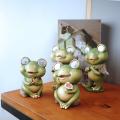 Solar Powered Garden Lights Frog Shaped Statue 8x7.5x11.5cm