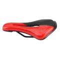 Bicycle Saddle Seat for Men Skid-proof Soft Pu Leather Saddles,red