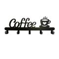 Coffee Mug Holder (5 Hooks), Coffee Bar Decor Sign,for Coffee Mug