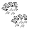 Cabinet Silver Tone Spring Loaded Toggle Switch Latch Hasp 8 Pcs