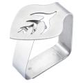 8 Pcs Silver Stainless Steel Tablecloth Clip Leaf-shaped Fixing Clip