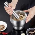 Stainless Steel Mortar & Pestle Pill Crushers Spice Grinder Tool