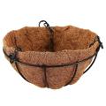 Black Growers Basket Planter with Chain Flower Plant Pot-8 Inch