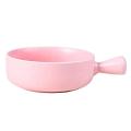 Ceramic Bowl with Handle Bowl Soup Dishwasher &microwave Safe Pink