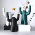 Ceramic Vase Abstract Robot Decoration Countertop Vase Home Decor-2