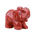 1.5 Inch Elephant Natural Stone Sculpture Crystal Ornaments(redstone)