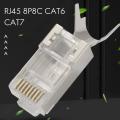 Rj45 Connector Cat7 8p8c Modular Ethernet Cable Header Plug
