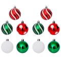 Christmas Tree Decoration Green and Red Painted Christmas Ball Set