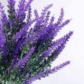 8 Bundles Artificial Lavender Fake Flowers No Fade Faux Plants Purple