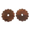2 Pack 10 Inch Lockable Plant Caddy Wood Patio Potted Plant Stand