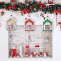 3pcs Christmas Tree Or Room Decoration Tassel House Wooden Pendant