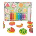 Cutting Fruit Vegetable Toy Knock The Piano Game Pretend Play Toy