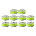 10 Pack Trimmer Line Replacement Spools for Worx Wa0014 Wg168 Wg184