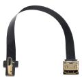 Left Angled 90 Degree Hdmi Male to Female Fpc Flat Cable