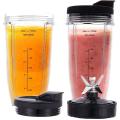 24oz Cups with To-go Lids, 7 Fins Extractor Blade, for Nutri Ninja