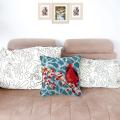 Latch Hook Pillow Kit Diy Throw Pillow Cover with Printed Parrot