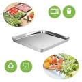 2pcs Baking Sheets Set Chef Cookie Sheets Stainless Steel Baking Pans