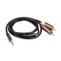 2x Jack 3.5mm to 2 Rca Audio Cable Male to Male Rca Adapter 1m