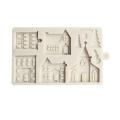 Castle Christmas House Silicone Mold Sugar Chocolate Modeling Tools