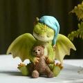 Fairy Garden Dragon Figurine- Cute Cartoon -painted Dragon