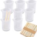 58 Pcs Silicone Mixing Cups Tools Kit,100 Ml Silicone Measuring Cups
