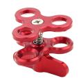 Ball Clamp 3 Hole Diving Lights Arm Ball Butterfly Clip Bracket,red