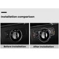 Carbon Fiber Headlight Switch Sticker Trim Frame for Mercedes Benz A