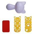 1set Cute Cat Rice Ball Sushi Mold Cutter Sandwich Diy Tool for Kids