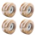 4pcs Roller Skate Wheels for Double Row Skating and Skateboard,brown
