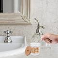 2 Pack Acrylic Holder Dispenser with Bamboo Lids, for Bathroom