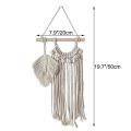 2 Pack Small Macrame Wall Hanging Decor, Leaf for Apartment Bedroom