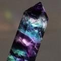 Natural Fluorite Crystal Tower Hexagonal Faceted Prism Figurine 6-7cm